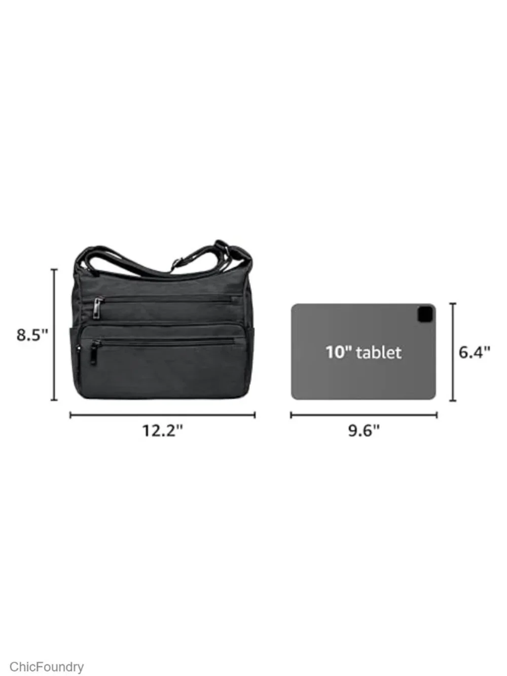 RFID Nylon Multi Pocket Crossbody Bag Travel Handbag